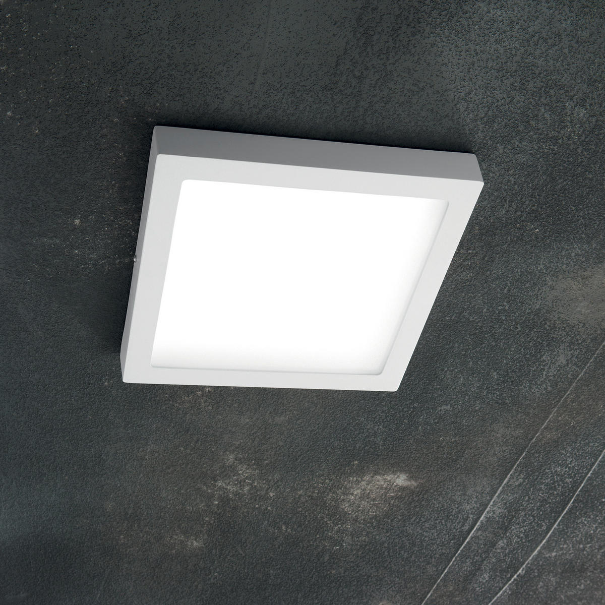 DECKENLEUCHTE  40/4 cm    - Weiß, KONVENTIONELL, Kunststoff/Metall (40/4cm) - Ideal Lux