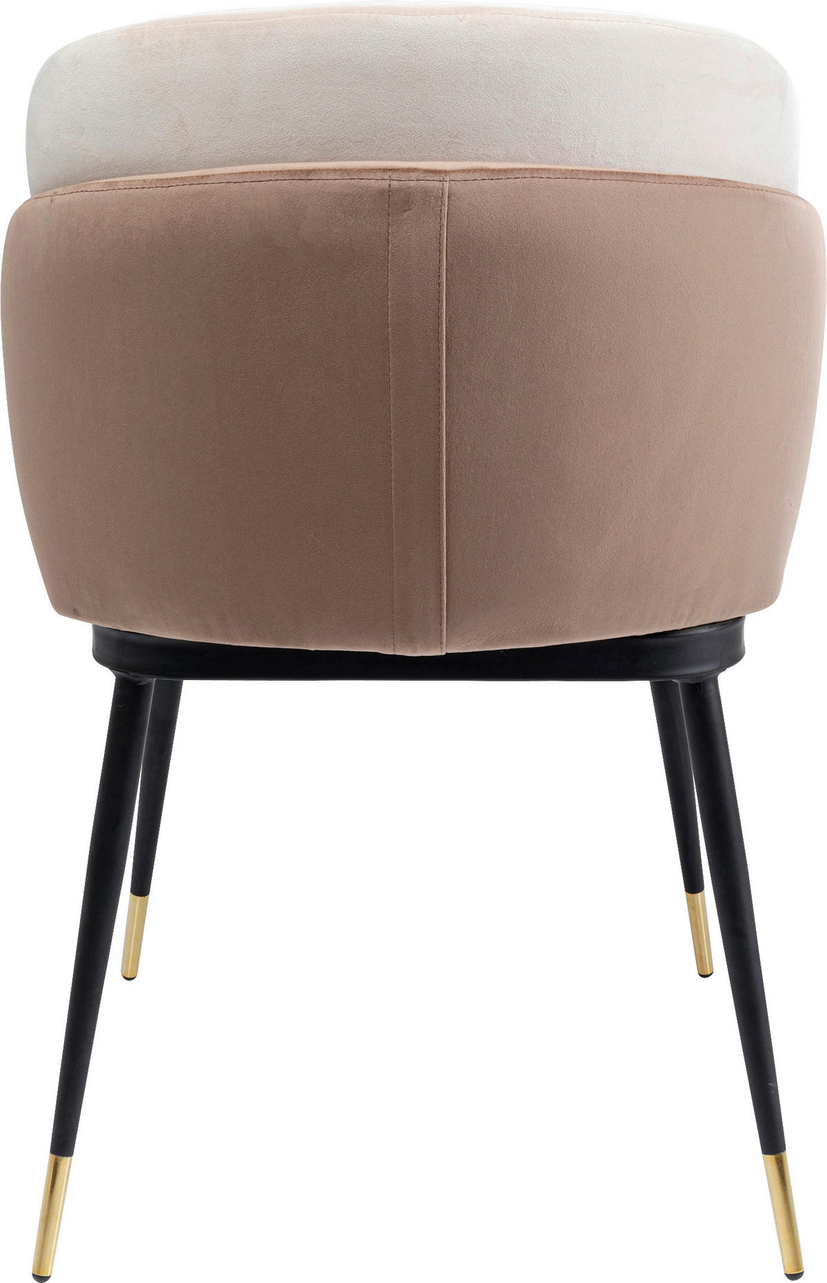 STUHL Samt Schwarz, Goldfarben, Beige  - Beige/Goldfarben, Design, Textil/Metall (52/81/58cm) - Kare-Design