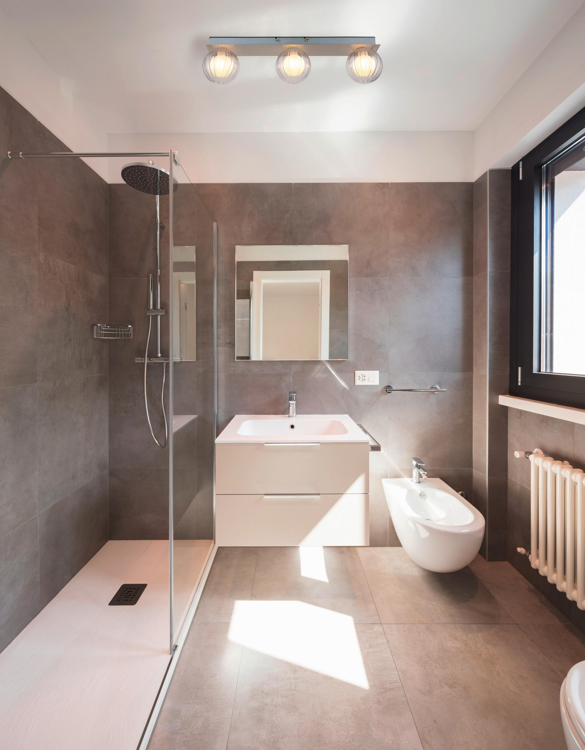 BADEZIMMER-DECKENLEUCHTE    50/10/12,5 cm  - Klar, Konventionell, Glas/Metall (50/10/12,5cm) - Globo