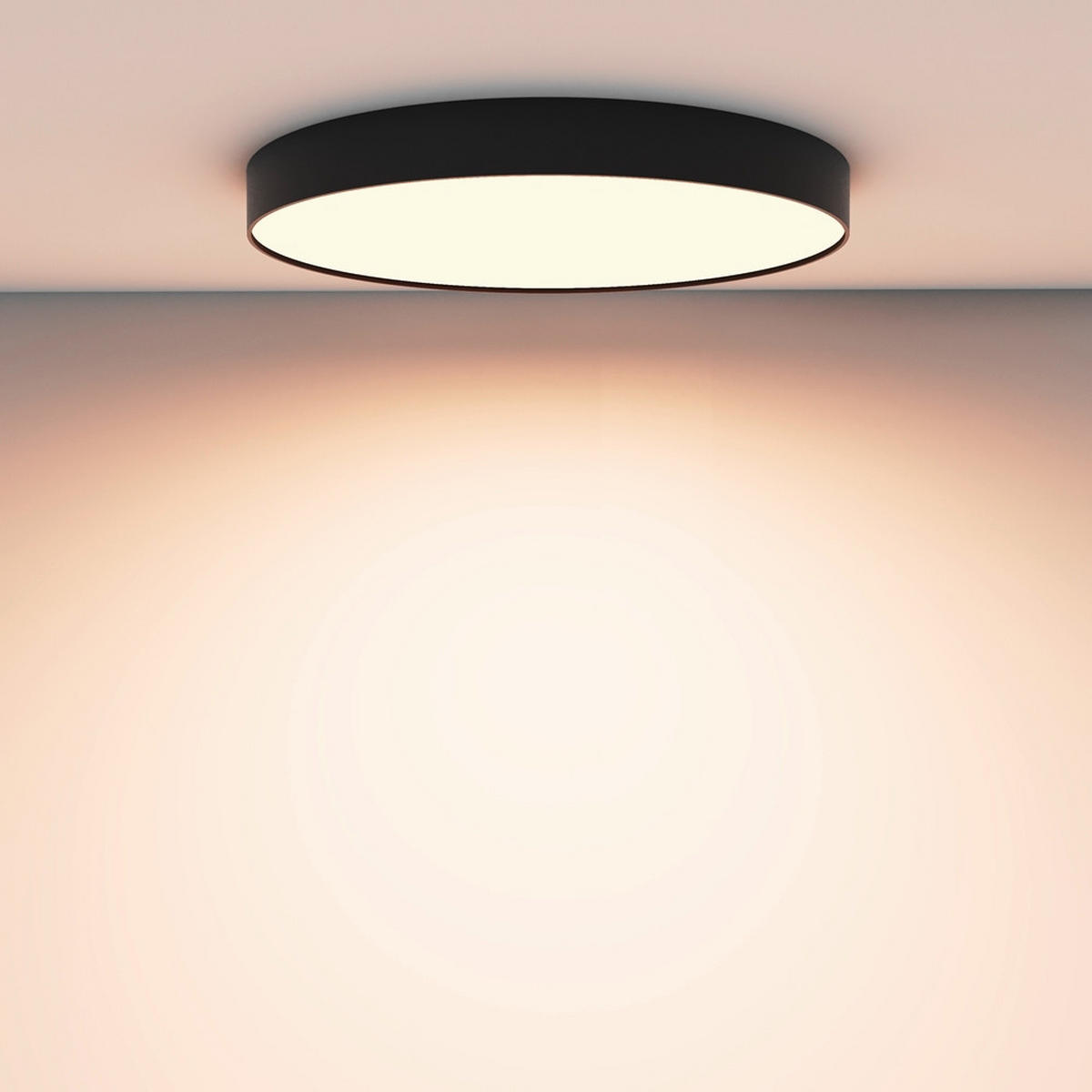 DECKENLEUCHTE 60/6 cm   - Schwarz, MODERN, Metall (60/6cm) - MAYTONI