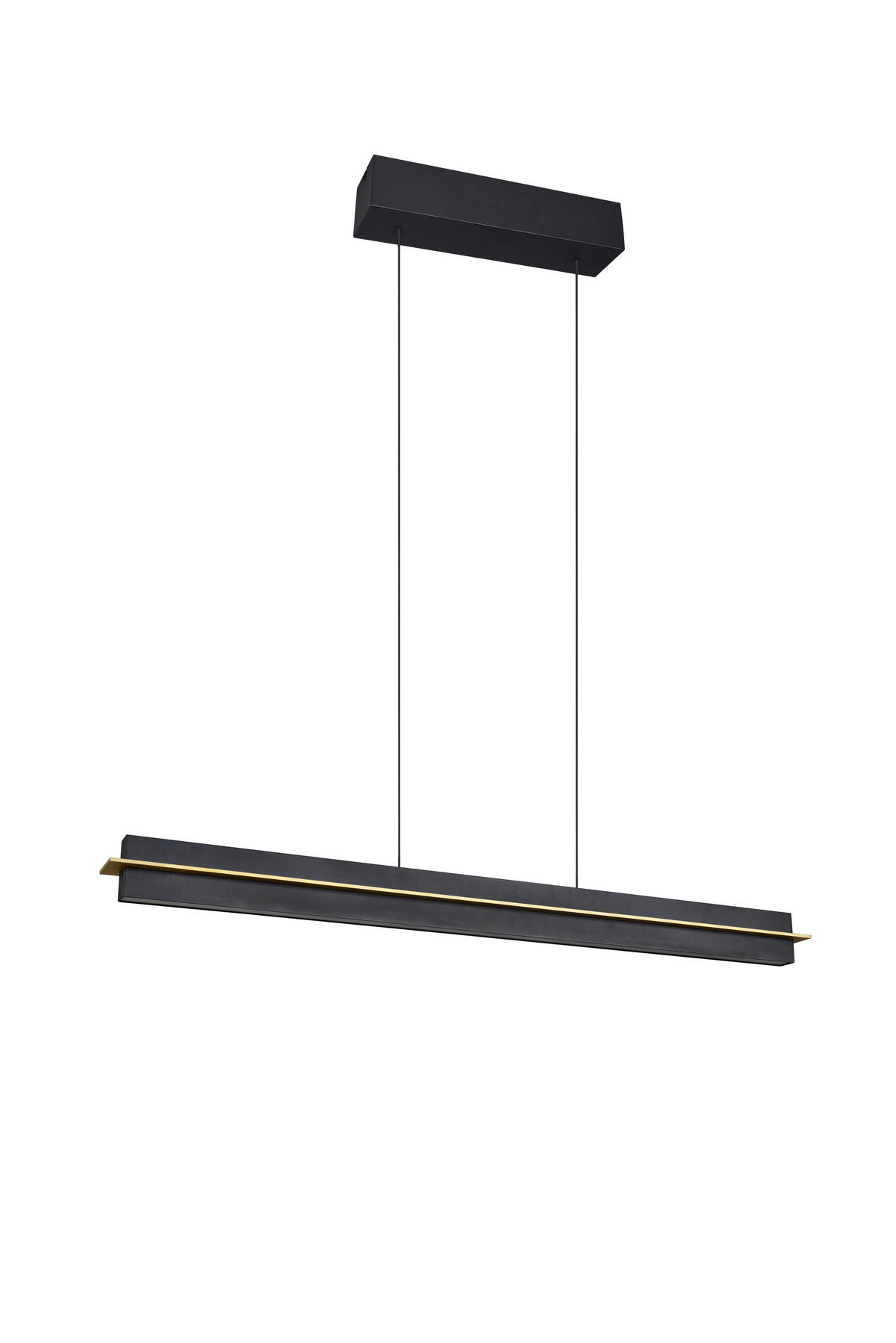 LED-HÄNGELEUCHTE Athina   - Goldfarben/Schwarz, Design, Kunststoff/Metall (95/75-150cm) - Novel