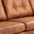 2-SITZER-SOFA in Lederlook Cognac  - Cognac/Schwarz, Design, Holz/Textil (187/89/92cm) - Carryhome