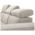ECKSOFA  in Webstoff Creme  - Creme/Schwarz, KONVENTIONELL, Holz/Textil (244/283cm) - Carryhome