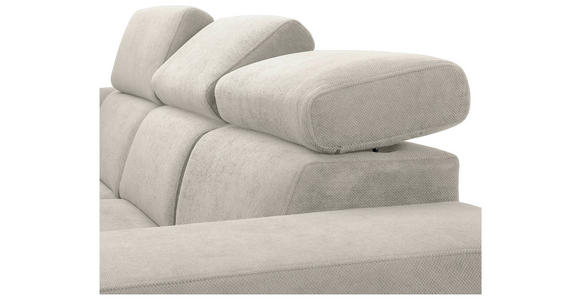 ECKSOFA  in Webstoff Creme  - Creme/Schwarz, KONVENTIONELL, Holz/Textil (244/283cm) - Carryhome