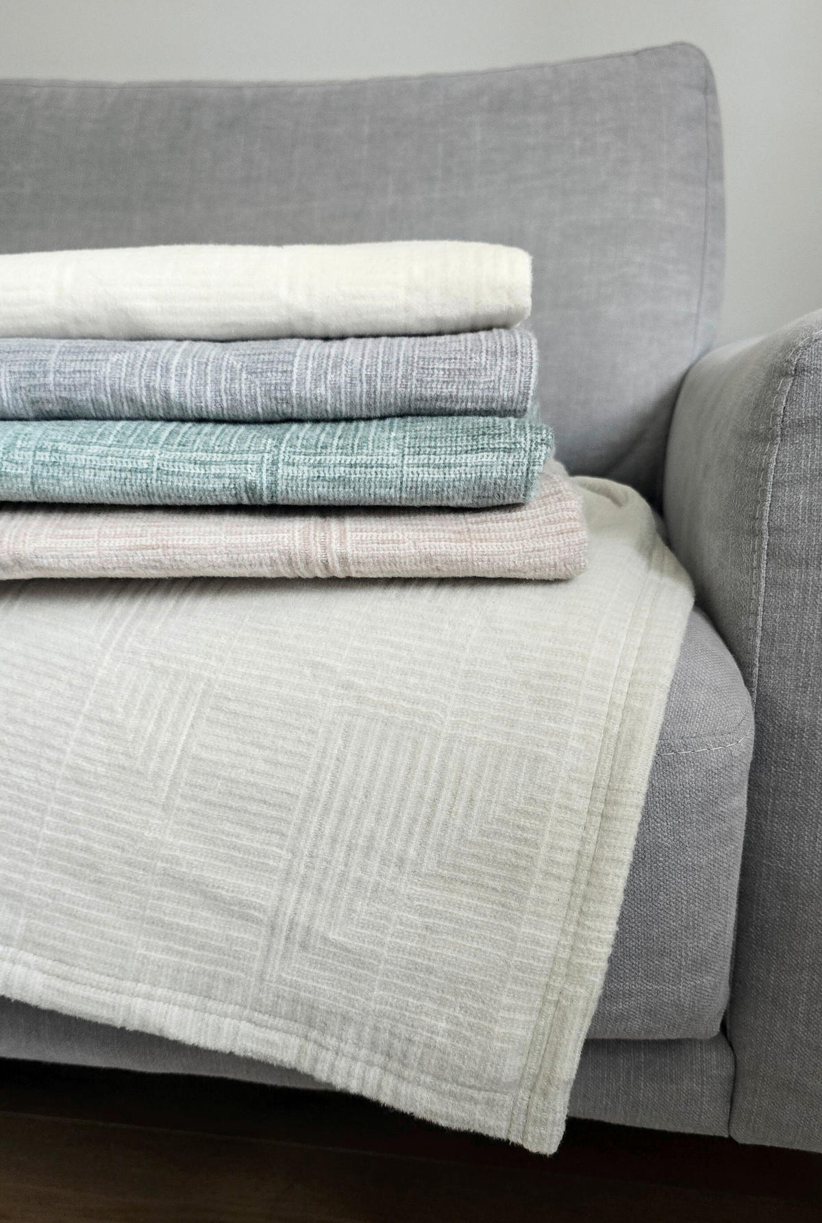 WOHNDECKE Aurora 150/200 cm  - Perlmutt, Basics, Textil (150/200cm) - Bio:Vio