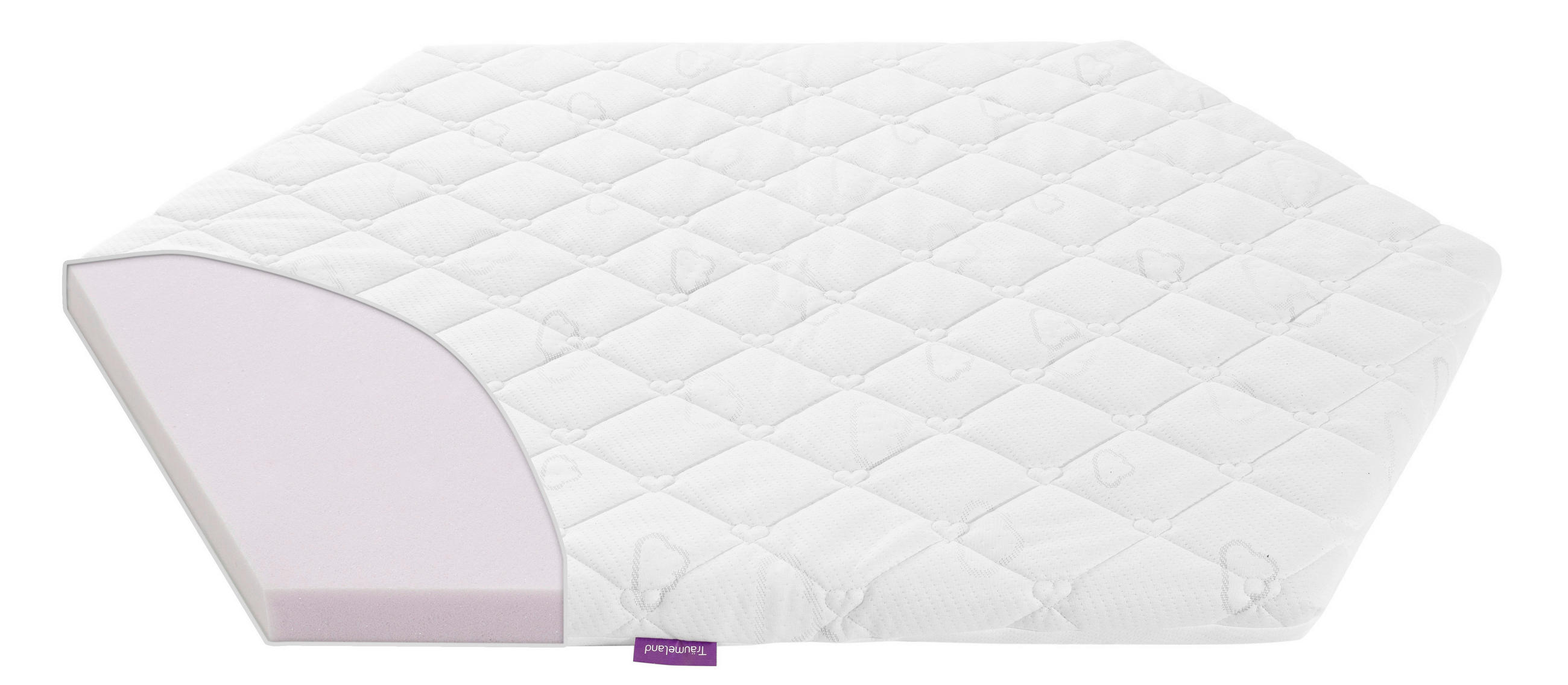 LAUFGITTERMATRATZE Komfortschaumkern  - Weiß, Basics, Textil (80x136cm) - tiSsi