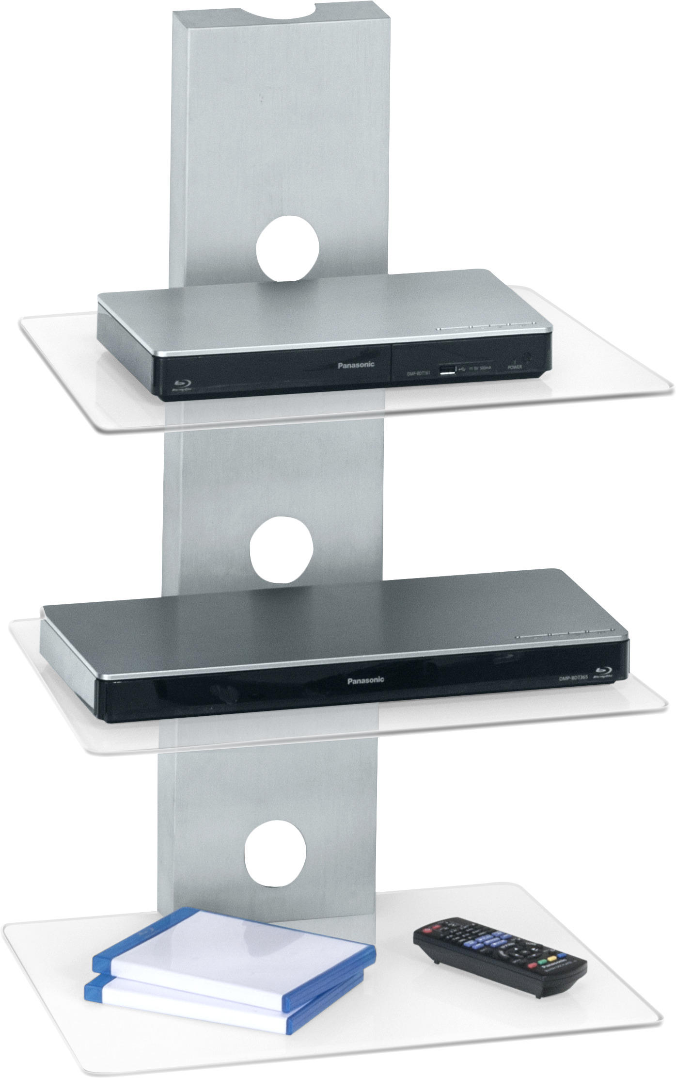 WANDREGAL  - Alufarben, Design, Glas/Metall (45/73/33cm)