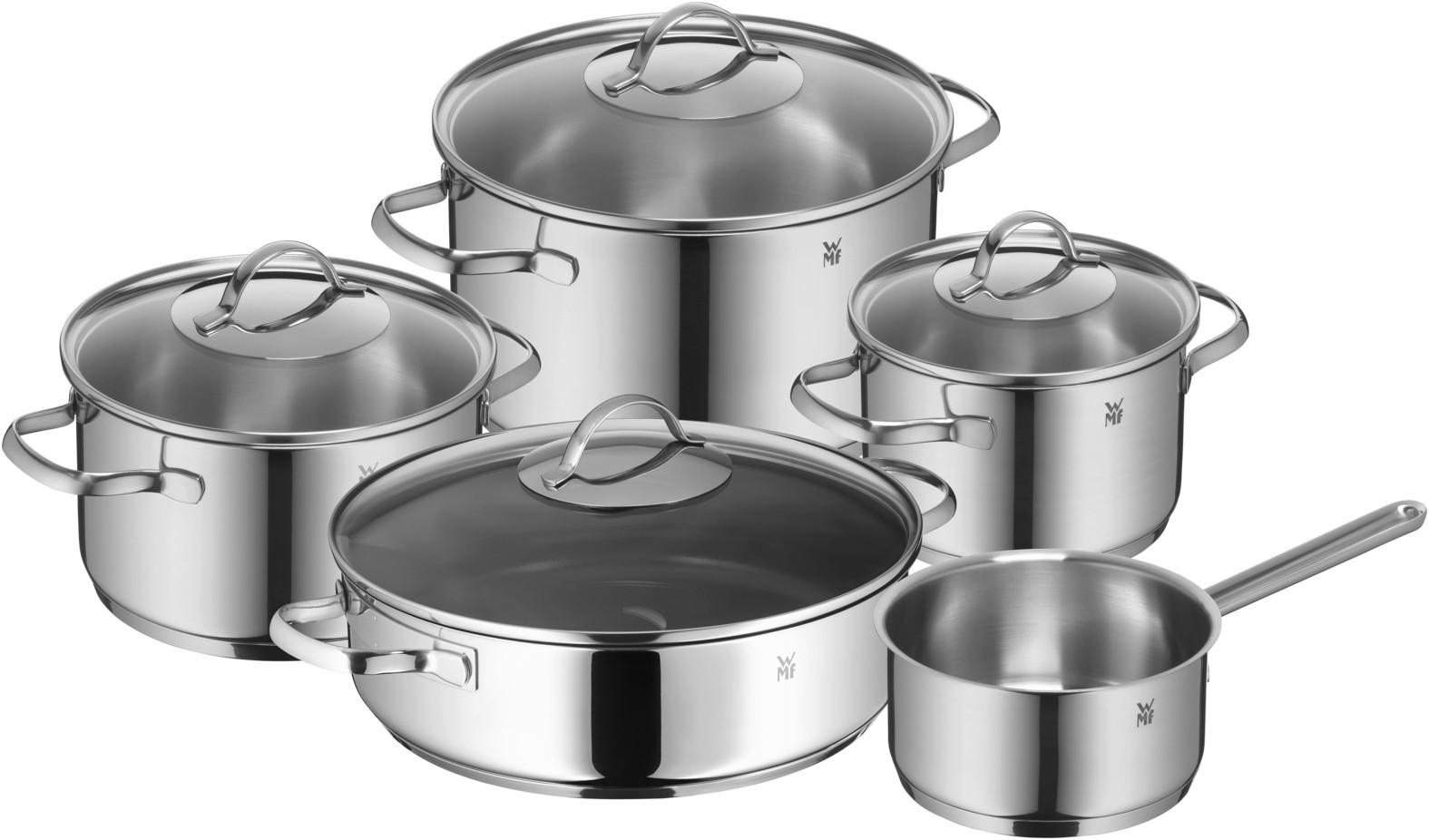 KOCHTOPFSET Provence Plus 5-teilig  - Edelstahlfarben, Basics, Glas/Metall - WMF