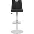 BARHOCKER Lederlook Edelstahlfarben, Schwarz - Edelstahlfarben/Schwarz, Design, Textil/Metall (42/48/48cm) - Dieter Knoll