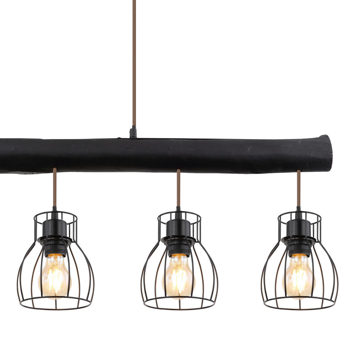 HÄNGELEUCHTE 104/13,6/140 cm    - Schwarz, Basics, Holz/Metall (104/13,6/140cm) - Globo