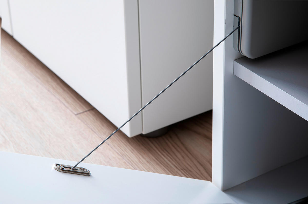 GARDEROBE 5-teilig  in 220/198/29 cm  - Wildeiche/Weiss, Design, Holz/Holzwerkstoff (220/198/29cm) - Moderano