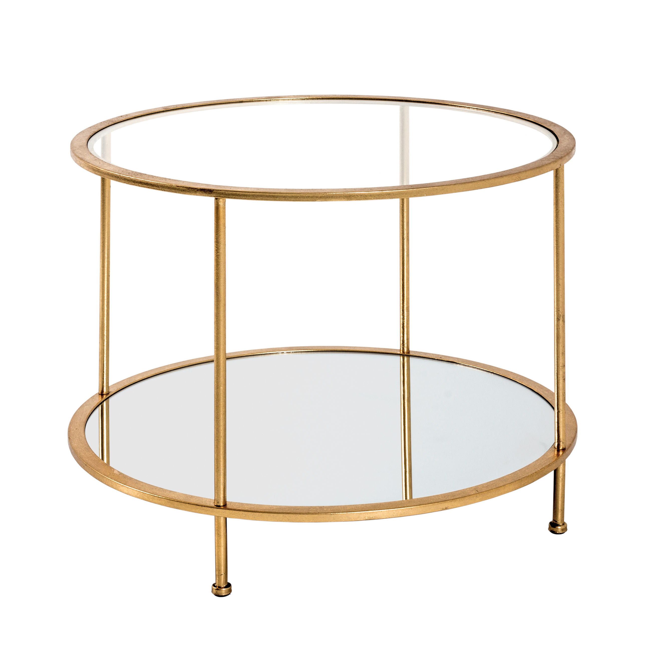 KISASZTAL fém, üveg 60/60/45 cm   - Basics, üveg/fém (60/60/45cm) - Ambia Home
