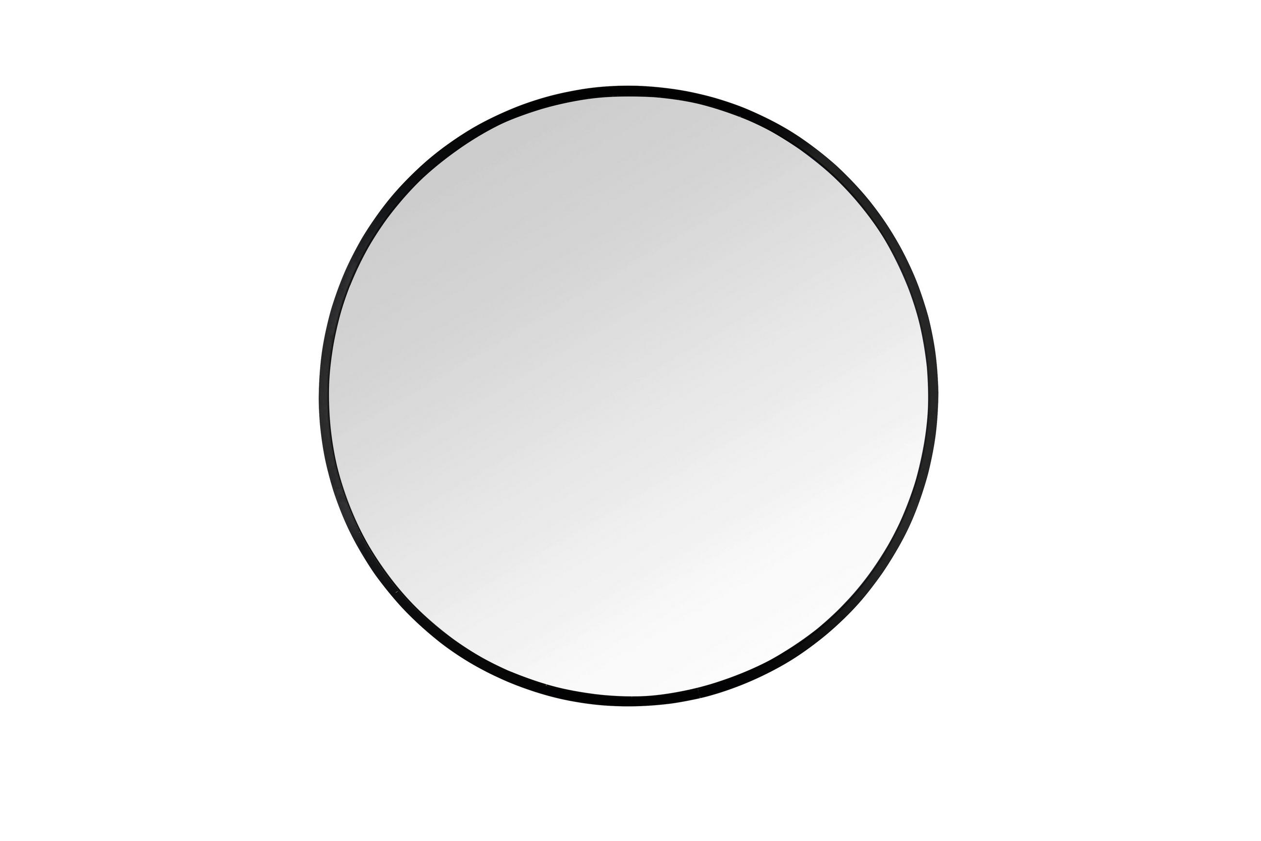 WANDSPIEGEL Schwarz  - Schwarz, Basics, Glas/Metall (60/60/2,8cm) - Milino