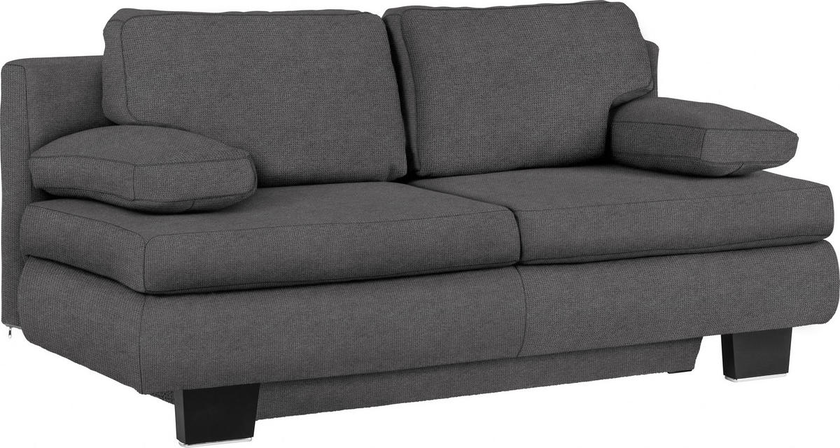 SCHLAFSOFA in Textil Dunkelgrau  - Wengefarben/Dunkelgrau, Konventionell, Holz/Textil (203/94/100cm) - Novel