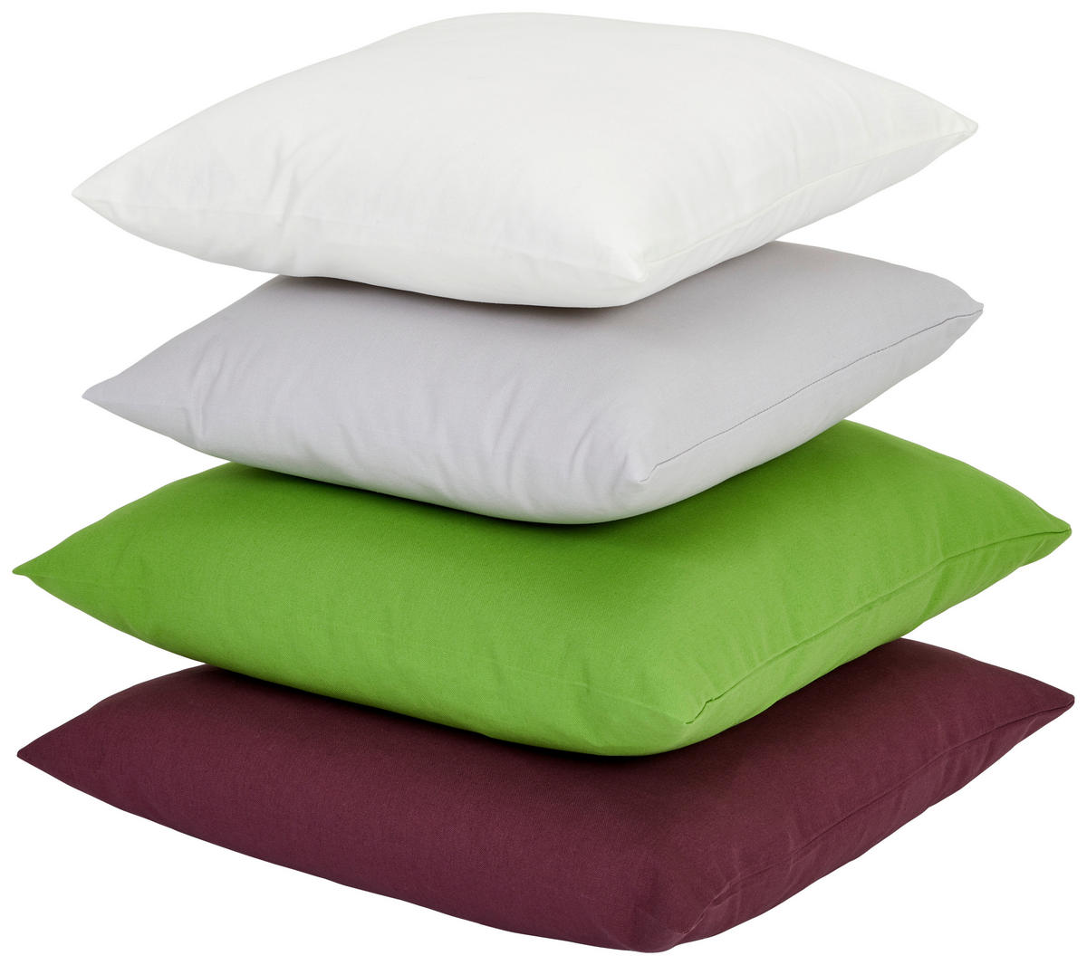 KISSENHÜLLE panama 40/40 cm  - Silberfarben/Hellgrau, Basics, Textil (40/40cm) - Bio:Vio