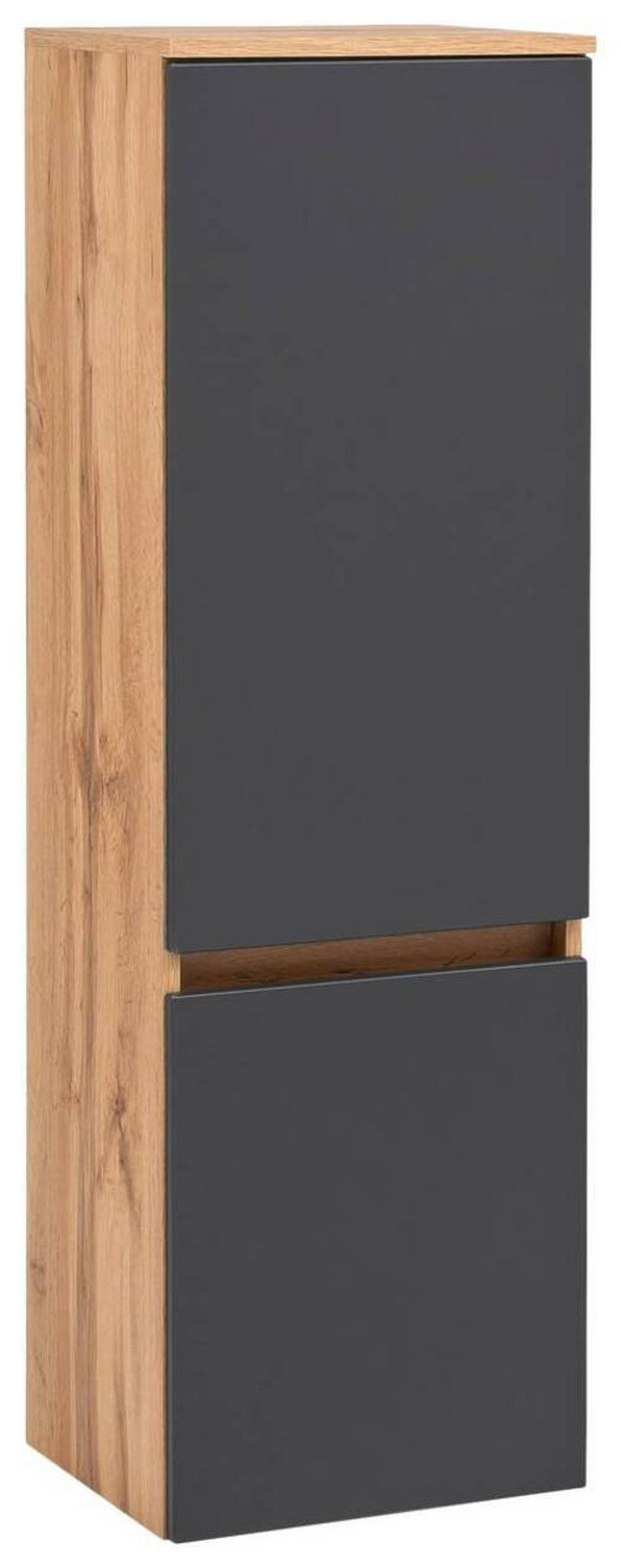 MIDISCHRANK 40/130/35 cm  - Eichefarben/Silberfarben, KONVENTIONELL, Holzwerkstoff/Kunststoff (40/130/35cm) - Held