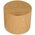 BEISTELLTISCHSET rund Eichefarben  - Eichefarben, Design, Holzwerkstoff (38-48/38-48/32-38cm) - Carryhome