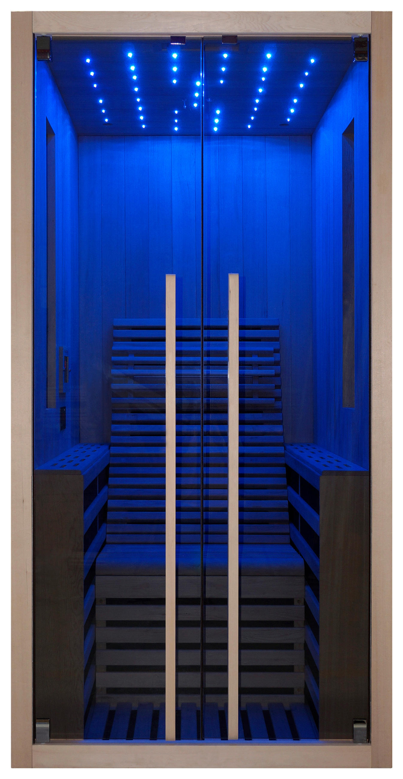 INFRAČERVENÁ KABÍNA - prírodná farba, Basics, drevo (100/195/130cm) - Sanotechnik
