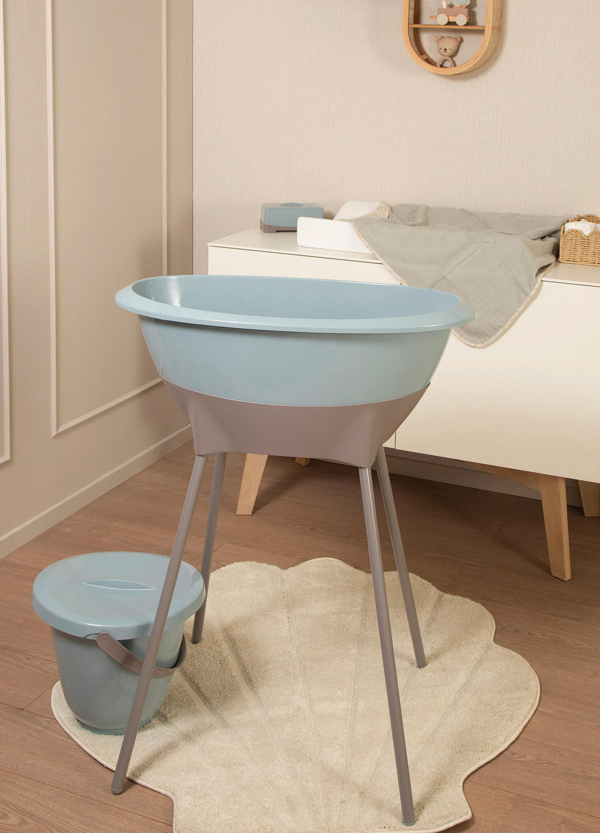 BABYBADESET Ice Blue 8-teilig  - Türkis, Basics, Kunststoff (79,1/39,1/45,6cm) - Luma