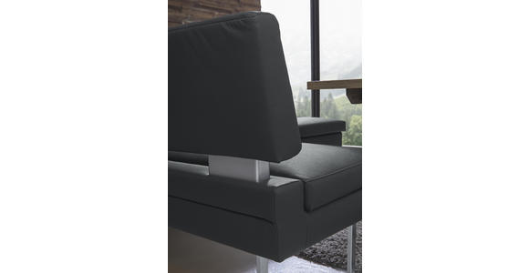 ECKBANK 158/200 cm in Grau, Edelstahlfarben - Edelstahlfarben/Grau, Design, Textil/Metall (158/200cm) - Dieter Knoll
