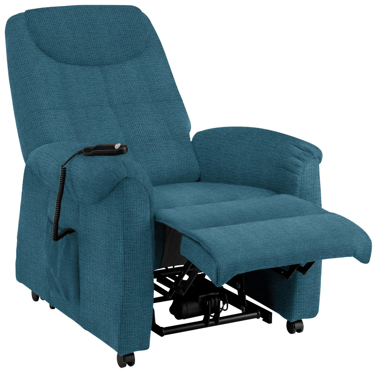 FERNSEHSESSEL in Mikrofaser Dunkelblau  - Schwarz/Dunkelblau, KONVENTIONELL, Kunststoff/Textil (83/113/92cm) - Xora