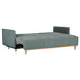 SCHLAFSOFA Chenille Blau, Grün  - Blau/Beige, Design, Holz/Textil (205/75/100cm) - Xora