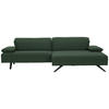 ECKSOFA in Flachgewebe Grün  - Anthrazit/Grün, Design, Textil/Metall (280/165cm) - Johann Jakob