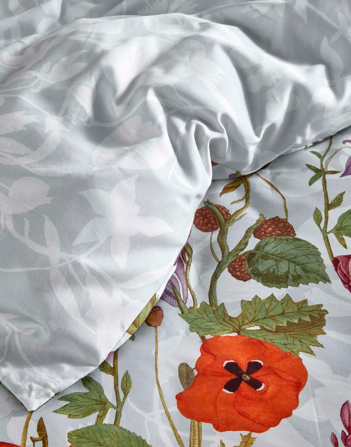 BETTWÄSCHE PHAEDRA Satin  - Blau, Basics, Textil (155/200cm) - Essenza