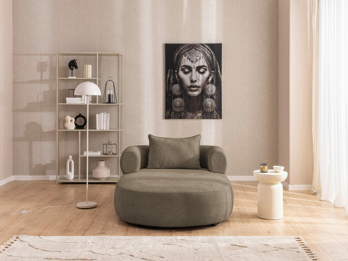 XXL-SESSEL Chenille Braun    - Schwarz/Braun, Design, Kunststoff/Textil (122/76/156cm) - Livetastic