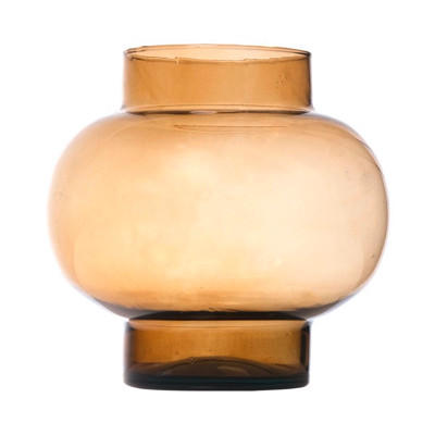 VASE  - Bernsteinfarben, Basics, Glas (19/19cm)