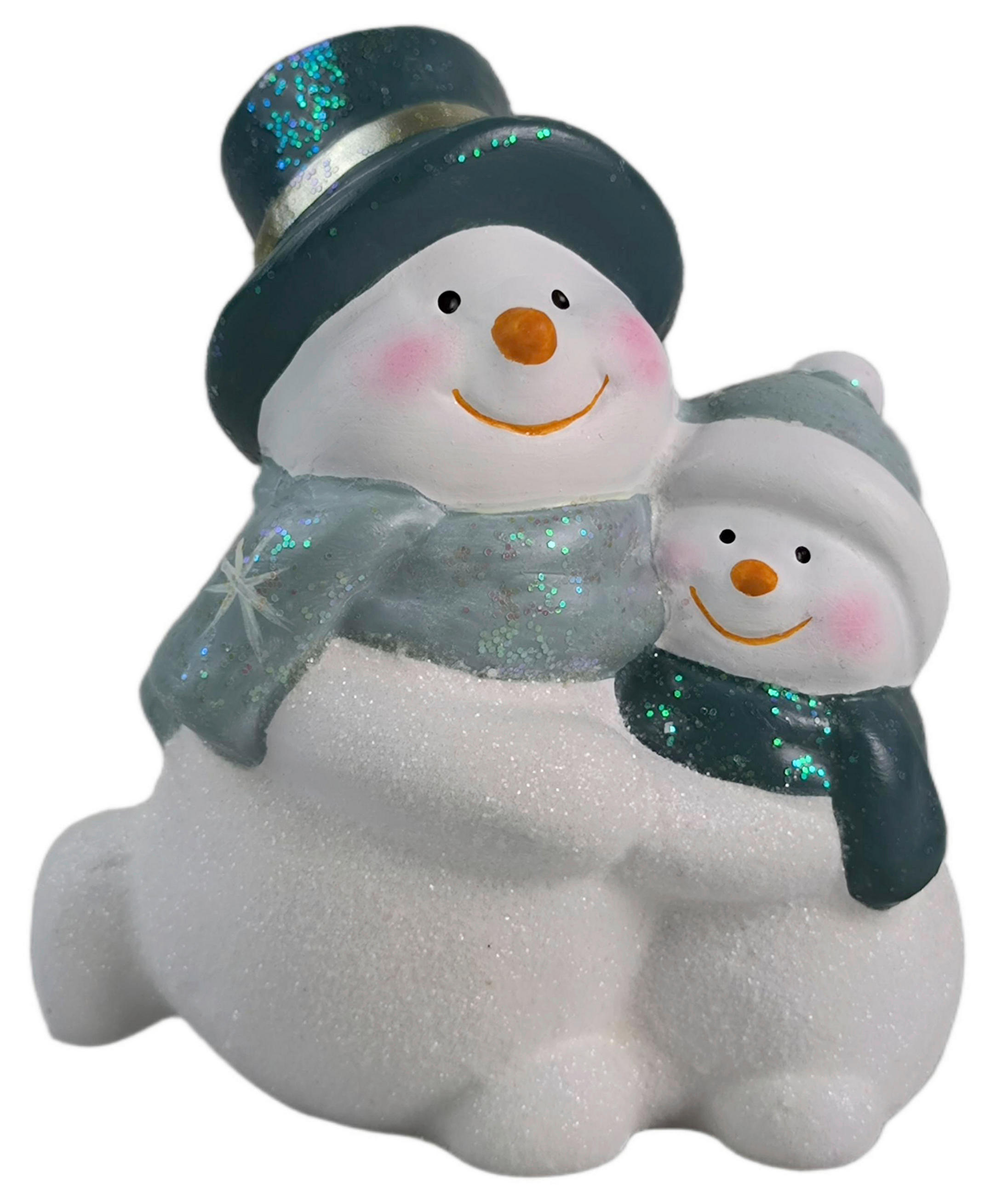 SCHNEEMANN - Weiß/Mintgrün, LIFESTYLE, Keramik (10/11/6,5cm) - X-Mas