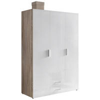 SKŘÍŇ NA ODĚV, bílá, barvy dubu, 120/185/54 cm - bílá/barvy dubu, Design, kompozitní dřevo/plast (120/185/54cm) - Xora