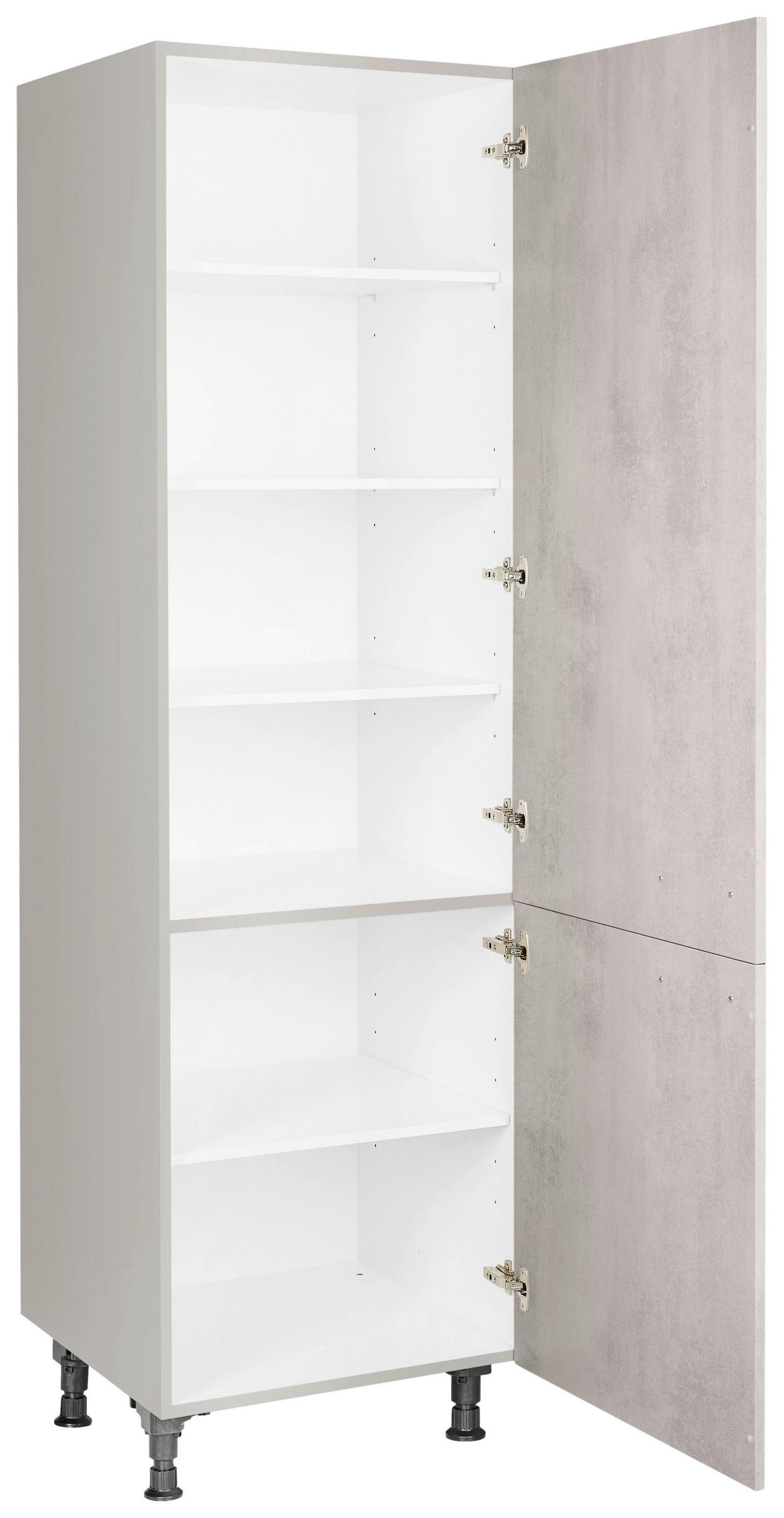 GESCHIRRSCHRANK 60/216,6/58 cm  in Hellgrau  - Edelstahlfarben/Hellgrau, MODERN, Holzwerkstoff/Metall (60/216,6/58cm) - Nobilia
