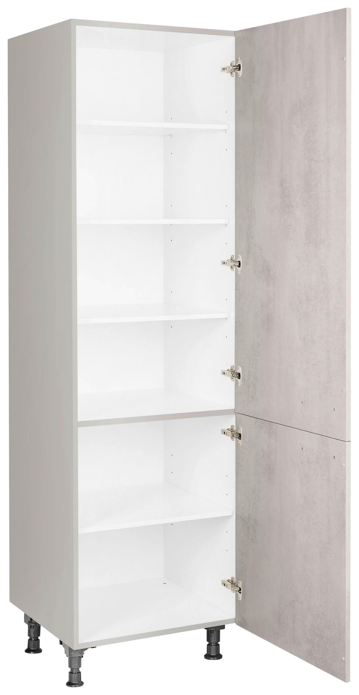 GESCHIRRSCHRANK 60/216,6/58 cm  in Hellgrau  - Edelstahlfarben/Hellgrau, MODERN, Holzwerkstoff/Metall (60/216,6/58cm) - Nobilia