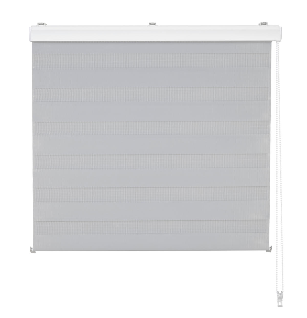 DOPPELROLLO  halbtransparent   140/160 cm   - Hellgrau, Basics, Kunststoff (140/160cm) - Boxxx