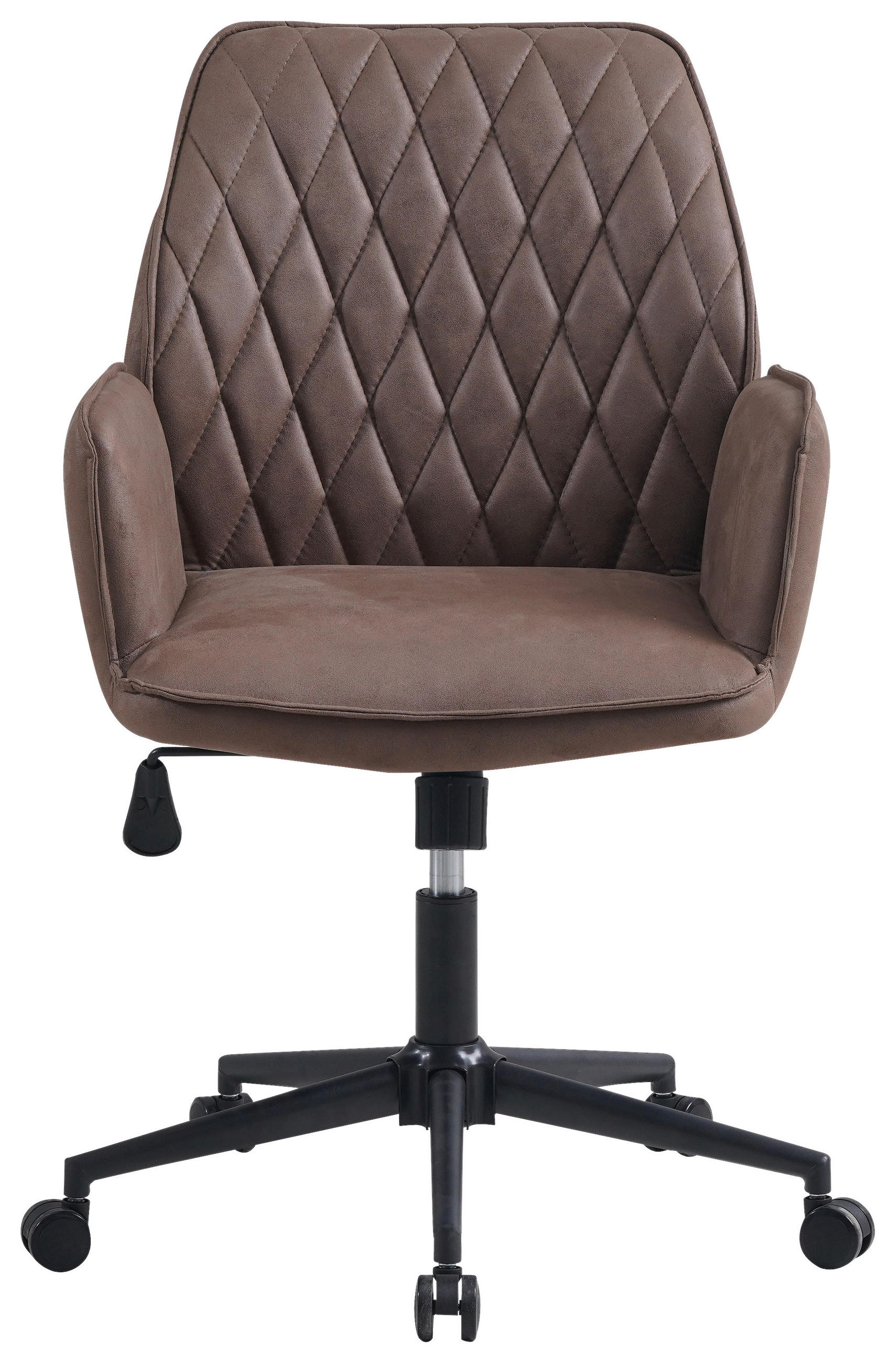 OTOČNÁ STOLIČKA, mikrovlákno, sivohnedá - sivohnedá/čierna, Konventionell, kov/textil (57/87/52cm) - MID.YOU
