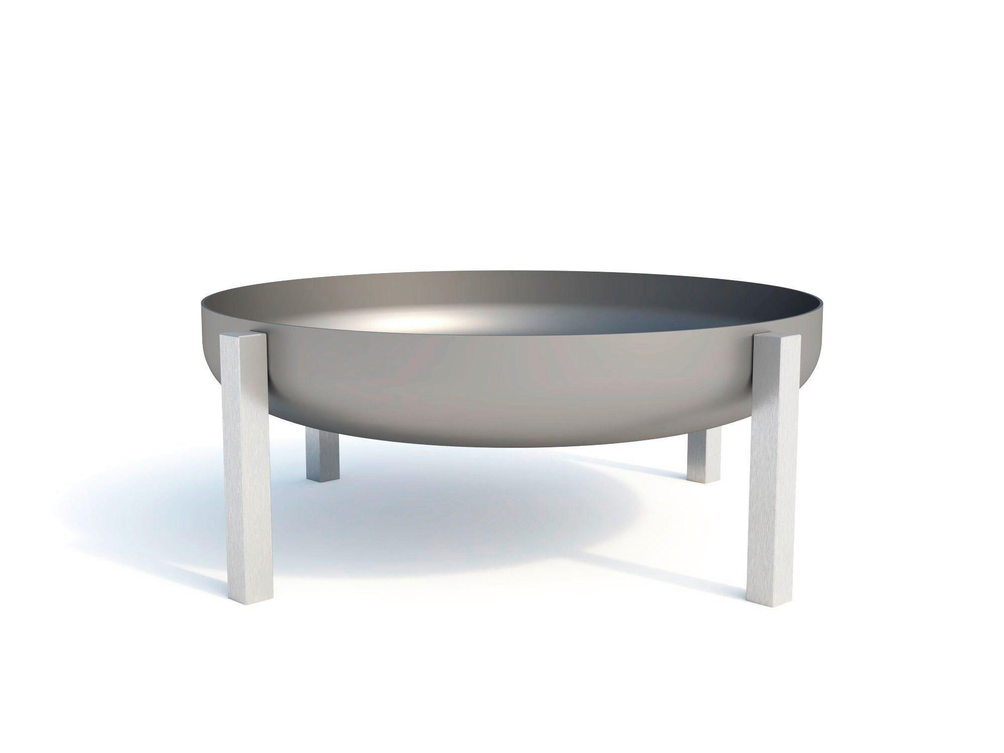 FEUERSCHALE SVENSKAV FIRE XXL 2512  - Edelstahlfarben/Rostfarben, Basics, Metall (63/63/25cm) - Ambia Garden