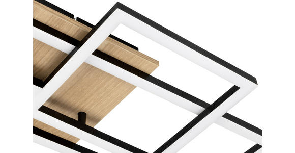 LED-DECKENLEUCHTE Worcester 70/38/7,5 cm  - Braun, Basics, Holz/Kunststoff (70/38/7,5cm) - Novel