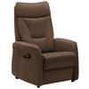 FERNSEHSESSEL  mit Relaxfunktion, Aufstehhilfe Mikrofaser Braun  - Schwarz/Braun, KONVENTIONELL, Textil (78/108/90cm) - Hukla