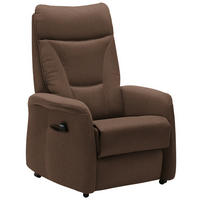 FERNSEHSESSEL  mit Relaxfunktion, Aufstehhilfe Mikrofaser Braun  - Schwarz/Braun, KONVENTIONELL, Textil (78/108/90cm) - Hukla