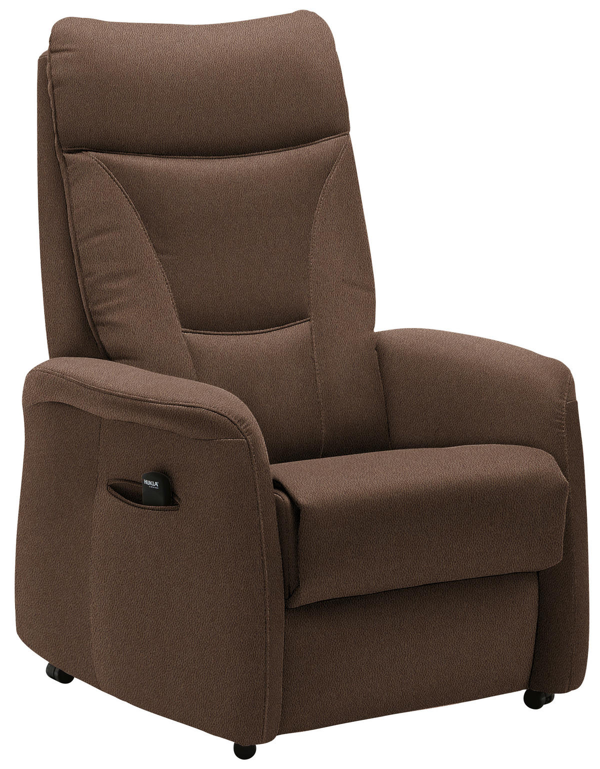 FERNSEHSESSEL  mit Relaxfunktion, Aufstehhilfe Mikrofaser Braun  - Schwarz/Braun, KONVENTIONELL, Textil (78/108/90cm) - Hukla