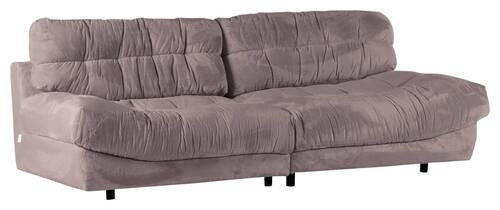 BIG SOFFA i plysch lerfärgad  - lerfärgad/svart, Klassisk, textil/plast (262/70/115cm) - MID.YOU