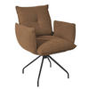 ARMLEHNSTUHL  in Stahl Struktur  - Schwarz/Orange, Design, Textil/Metall (65/90/70cm) - Dieter Knoll