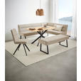 STUHL Webstoff Schwarz, Beige  - Beige/Schwarz, Design, Textil/Metall (46/91/61cm) - Novel