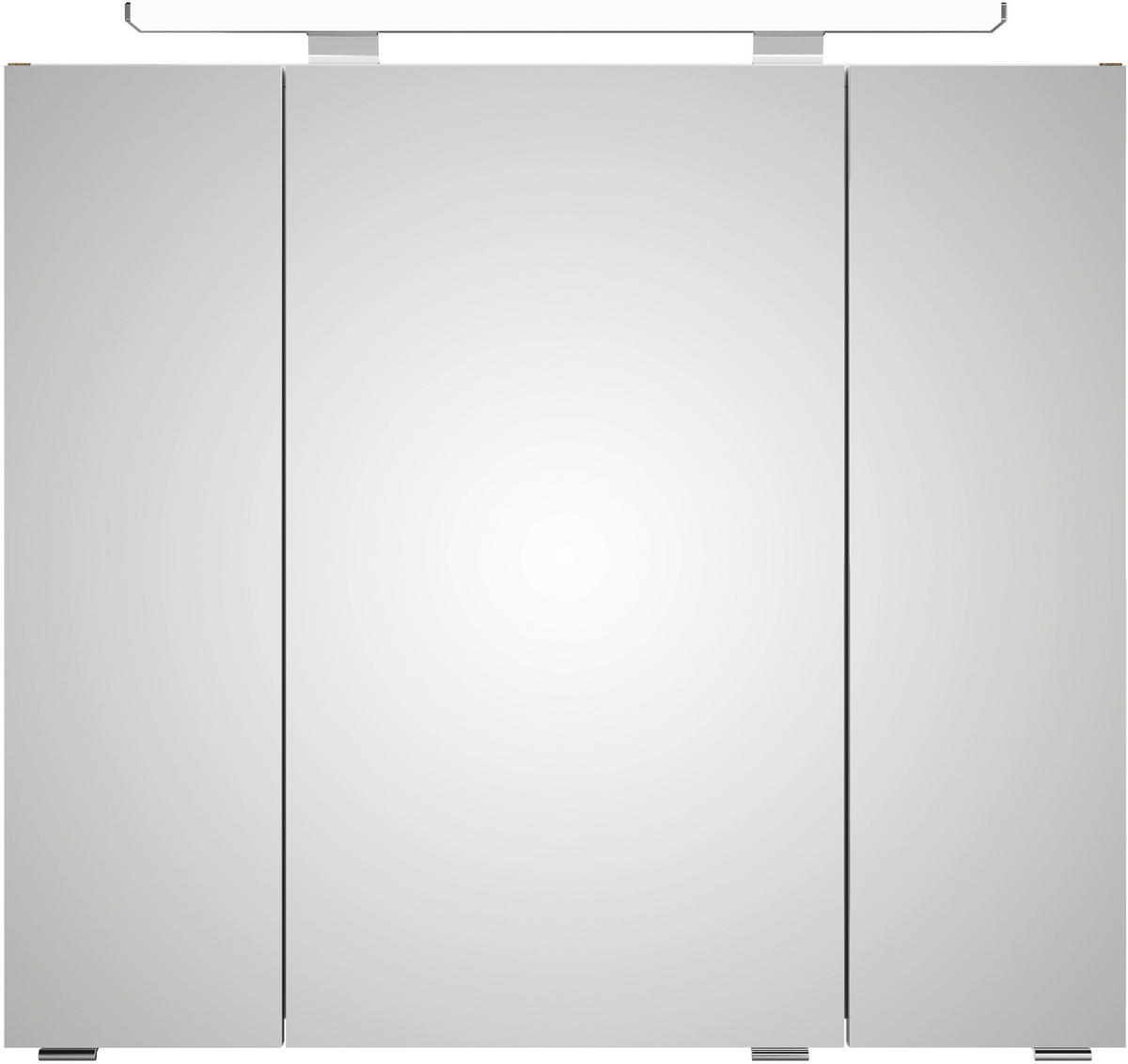 BADEZIMMER 3-teilig  in 84 cm  - Eiche dunkel/Chromfarben, MODERN, Glas/Keramik (84cm) - Sadena