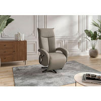 SESSEL Echtleder Grau  - Schwarz/Grau, Konventionell, Leder/Metall (74/112/82cm) - Sit & More