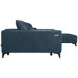 ECKSOFA  in Chenille Blau  279/222 cm  - Blau/Schwarz, KONVENTIONELL, Kunststoff/Textil (279/222cm) - Hom`in