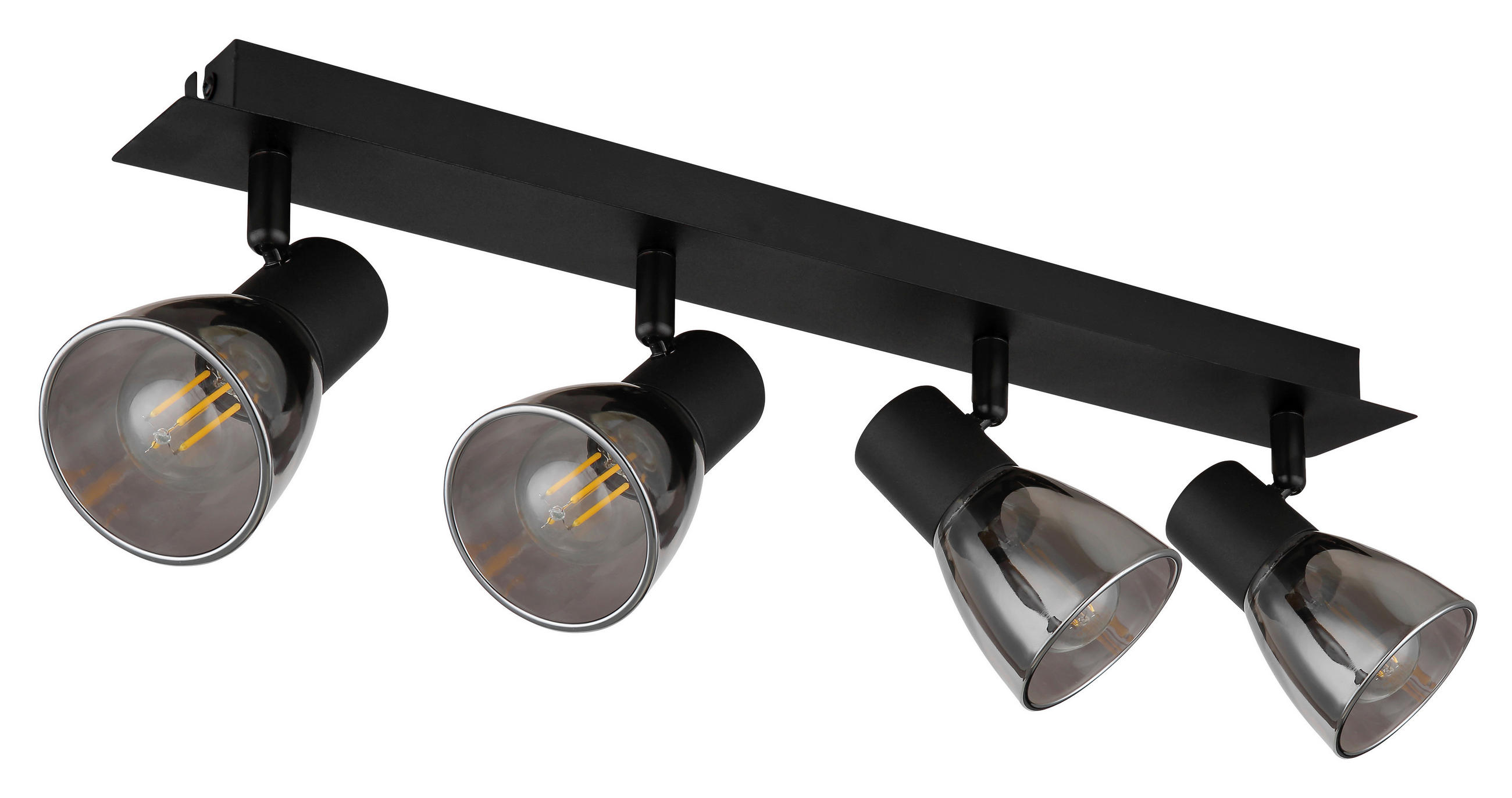 STRAHLER Claude 50/7/15,5 cm   - Schwarz, Design, Glas/Metall (50/7/15,5cm) - Globo