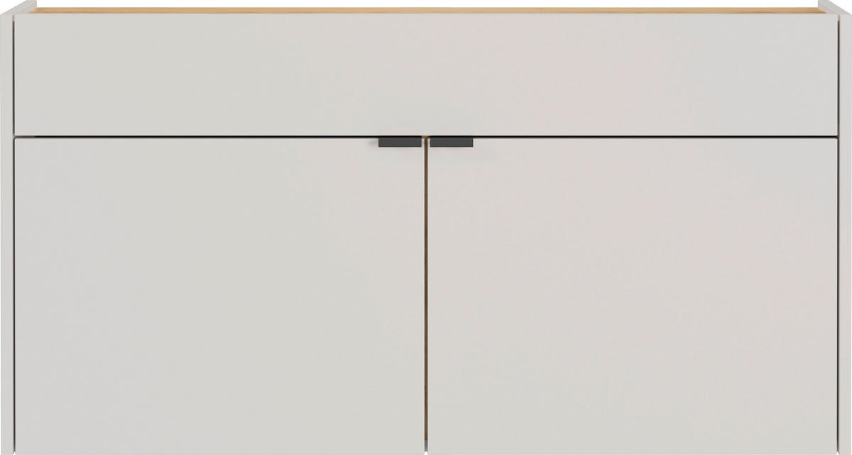 HÄNGESCHUHSCHRANK Eichefarben, Kaschmir  - Kaschmir/Eichefarben, Design, Holzwerkstoff/Metall (110/57/22cm)