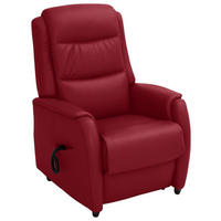 FERNSEHSESSEL in Rot  - Rot/Schwarz, Konventionell, Leder/Kunststoff (72/109/82cm) - Valdera
